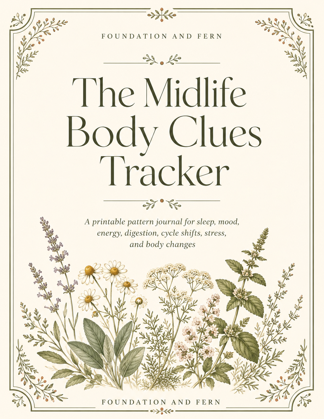 The Midlife Body Clues Tracker | Printable Perimenopause Journal