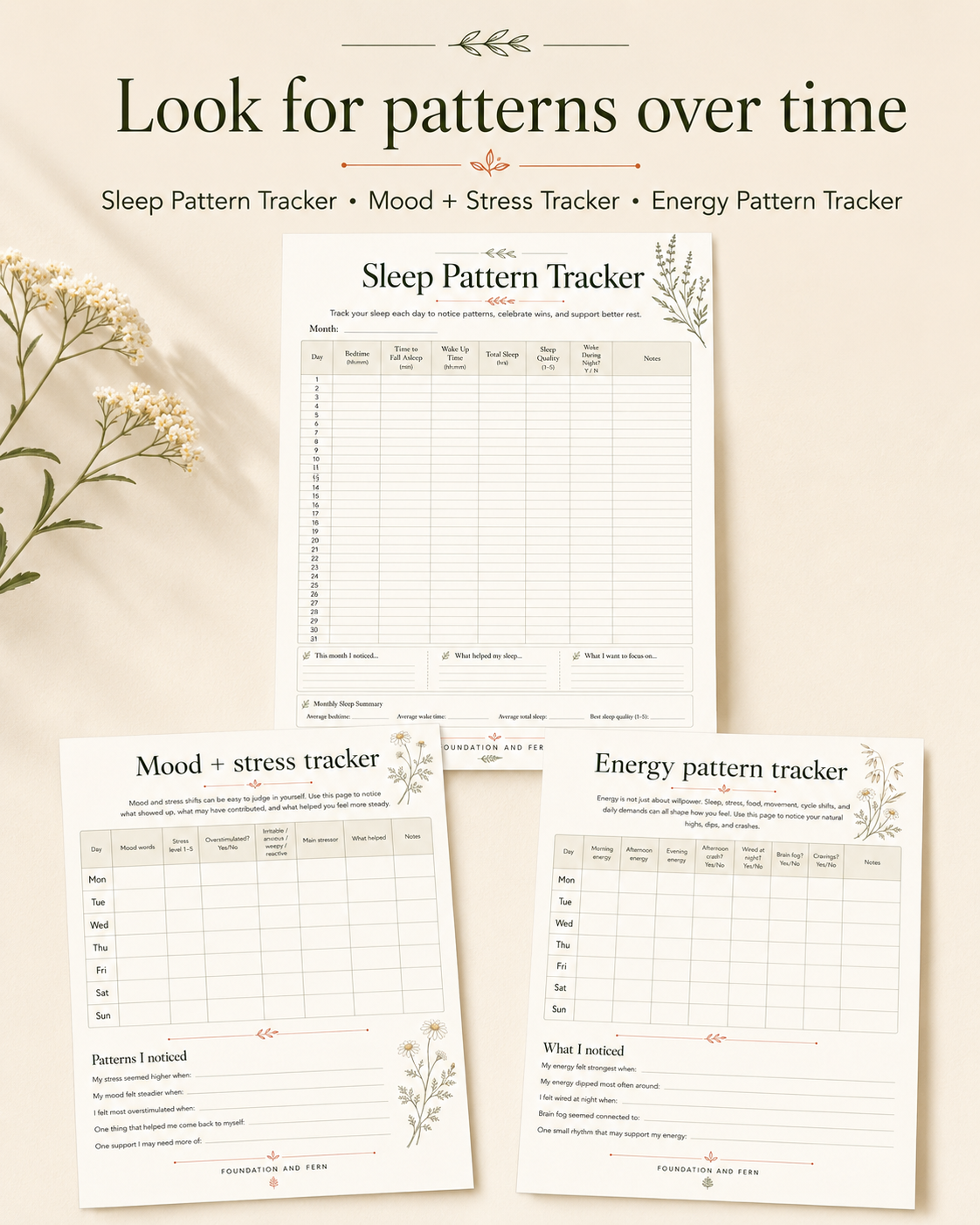 The Midlife Body Clues Tracker | Printable Perimenopause Journal