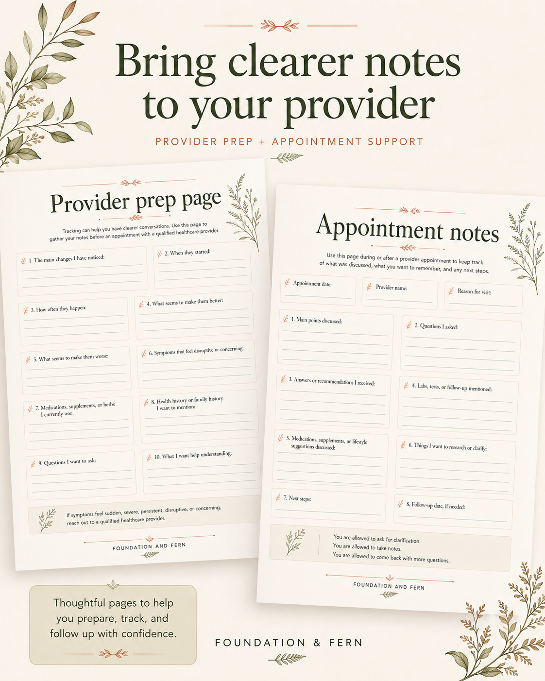The Midlife Body Clues Tracker | Printable Perimenopause Journal