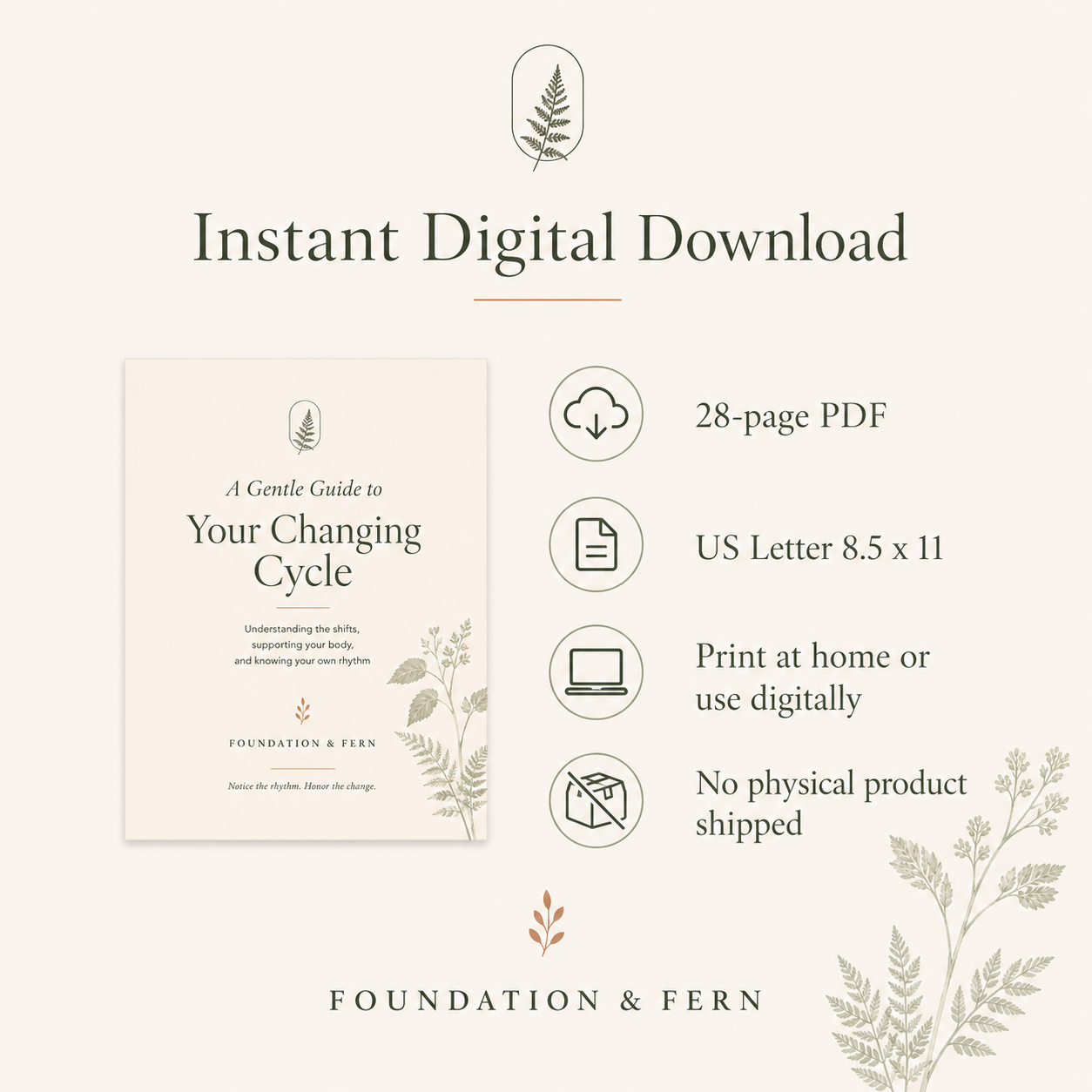A Gentle Guide to Your Changing Cycle | Printable Cycle Support Guide