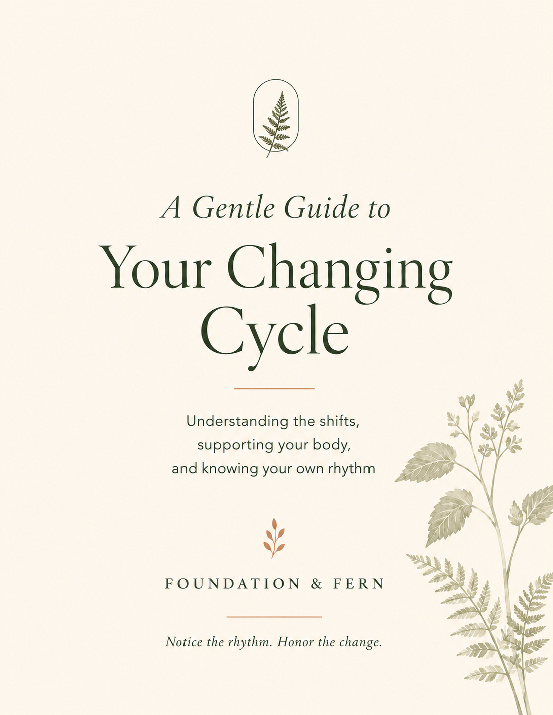 A Gentle Guide to Your Changing Cycle | Printable Cycle Support Guide